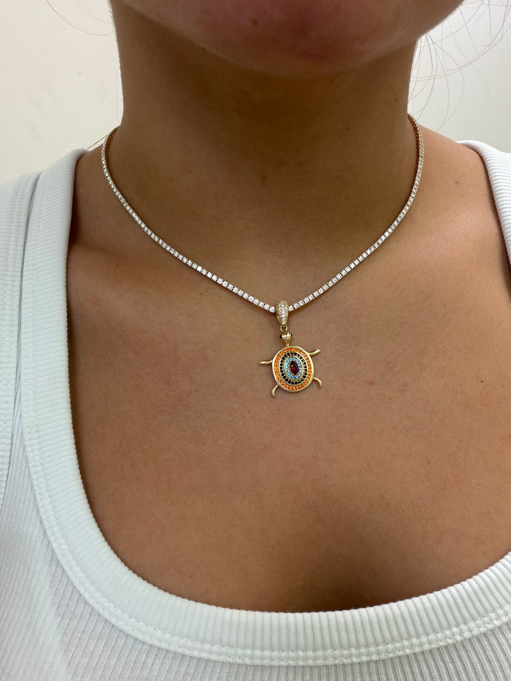 Multicolor Turtle Pendant