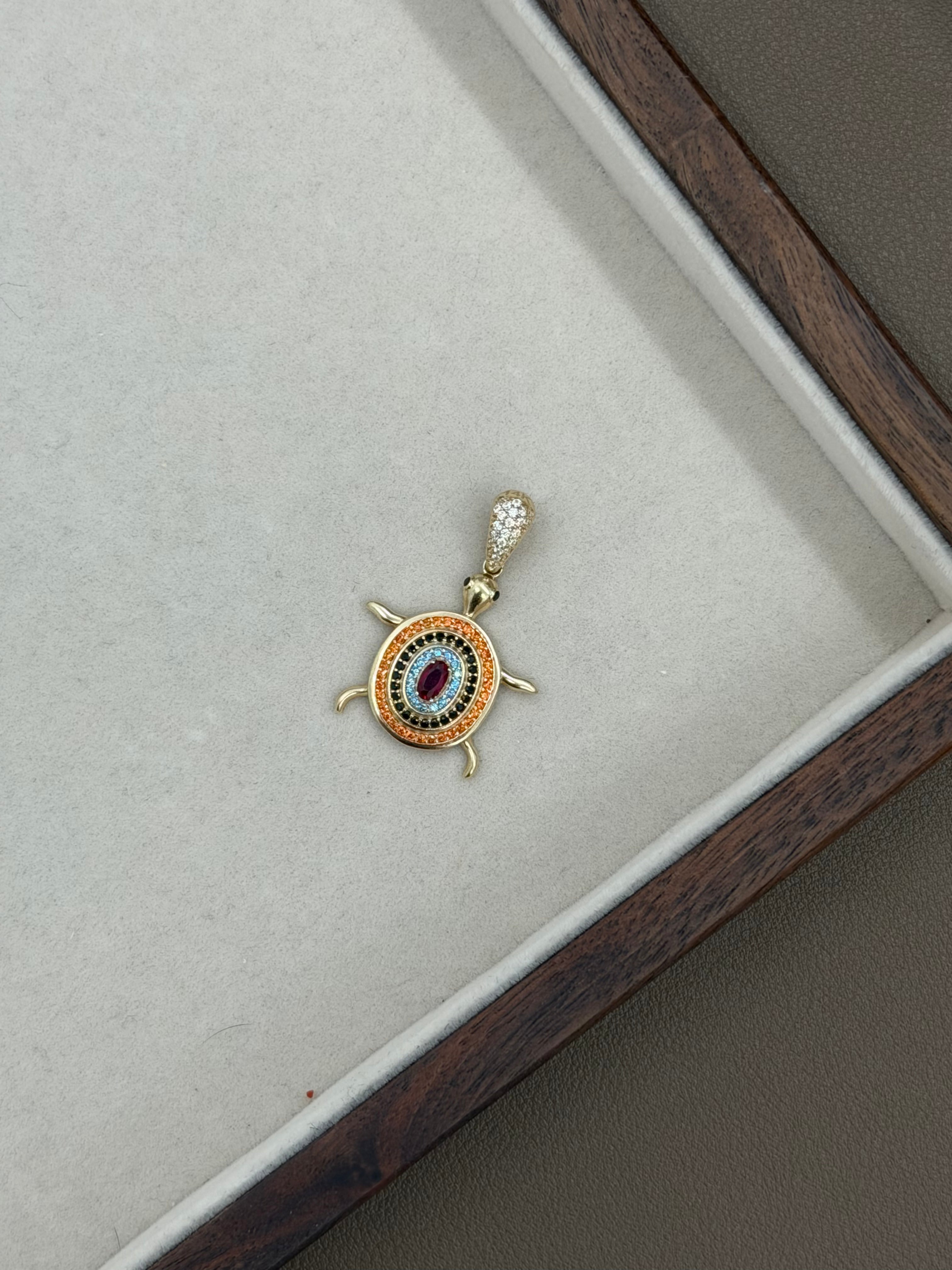 Multicolor Turtle Pendant