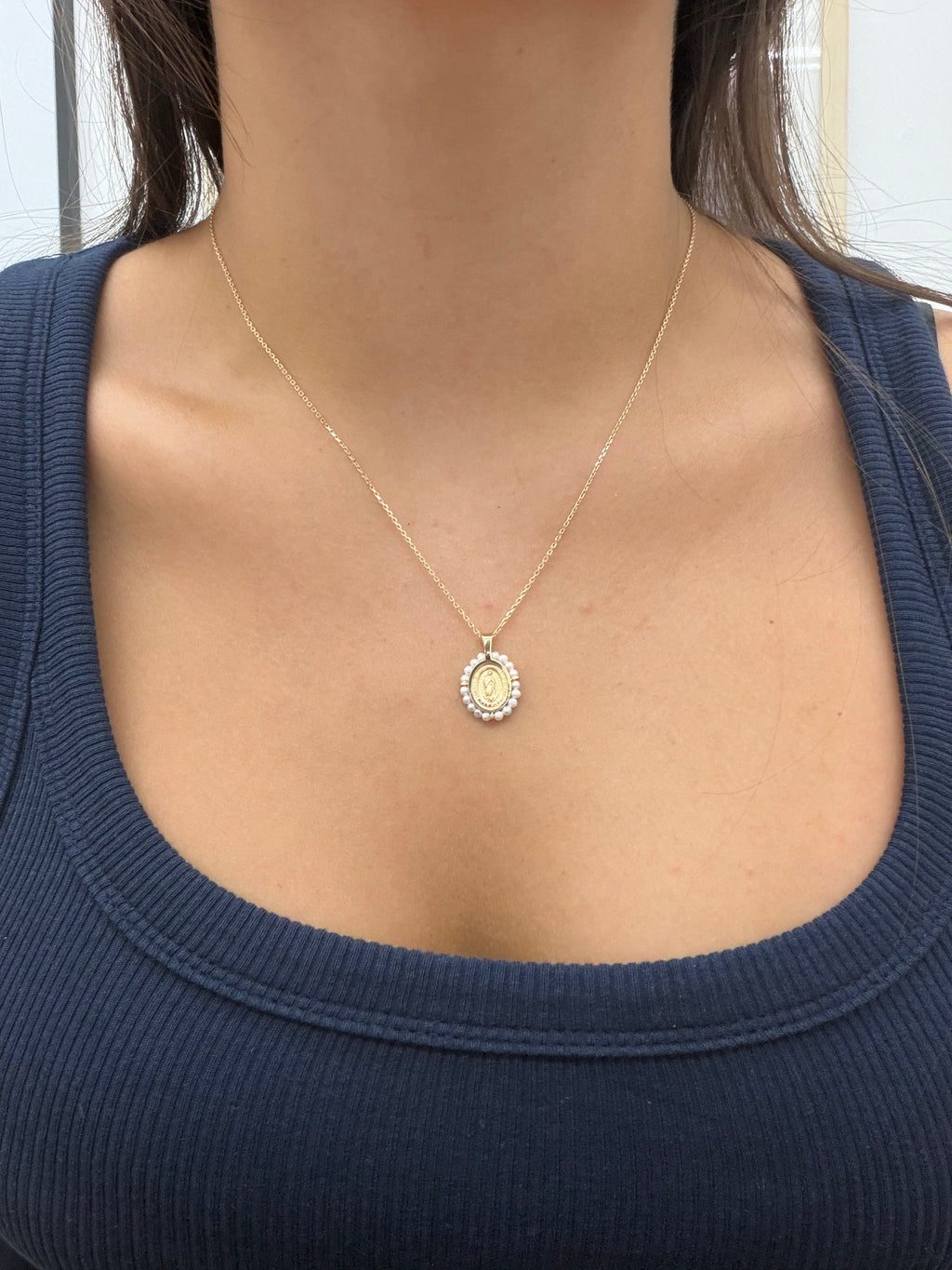 Pearl "Virgen De Guadalupe" Pendant