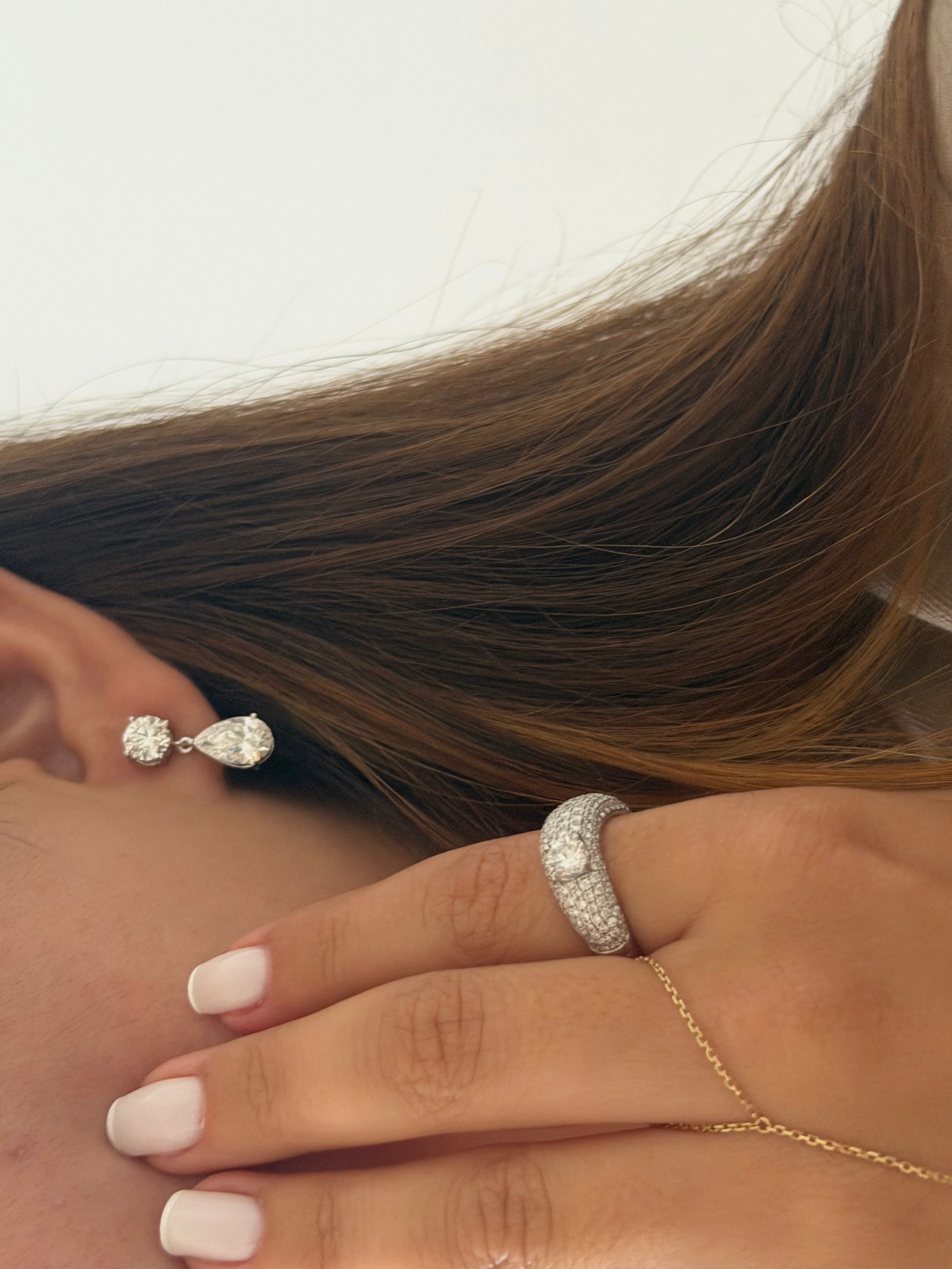 6ct Pear Drop Earrings