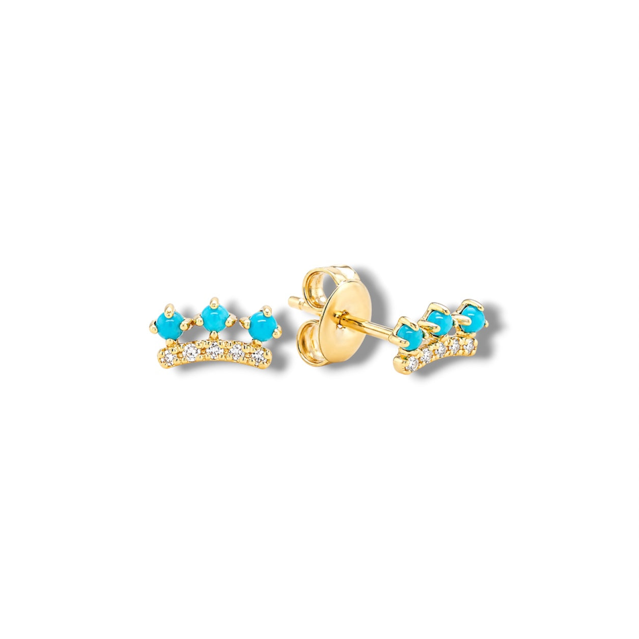 Turquoise Trio Studs