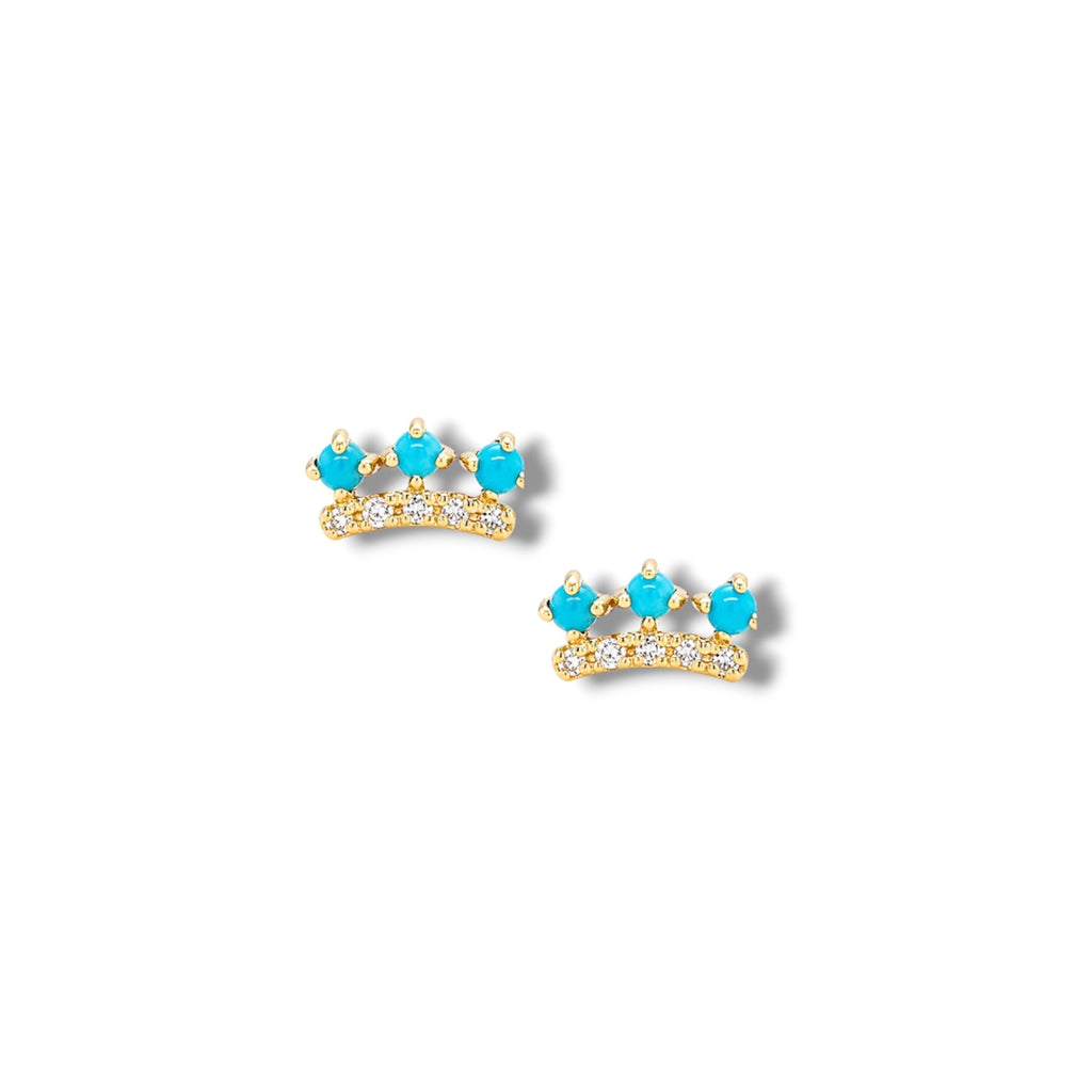Turquoise Trio Studs