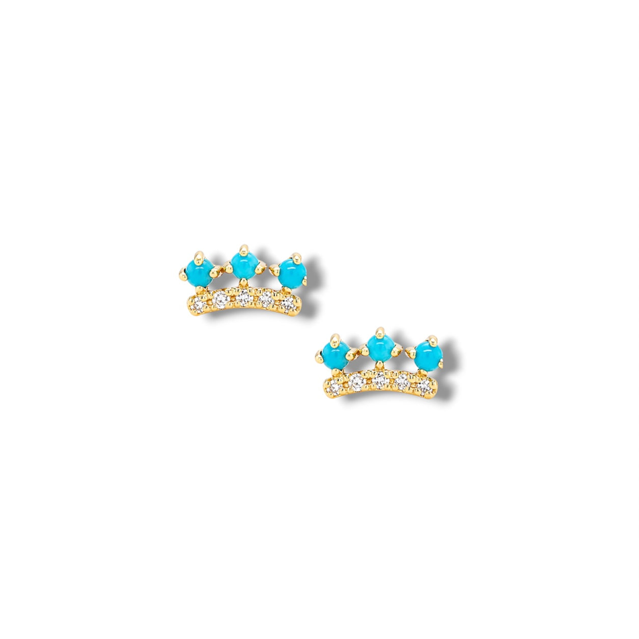 Turquoise Trio Studs