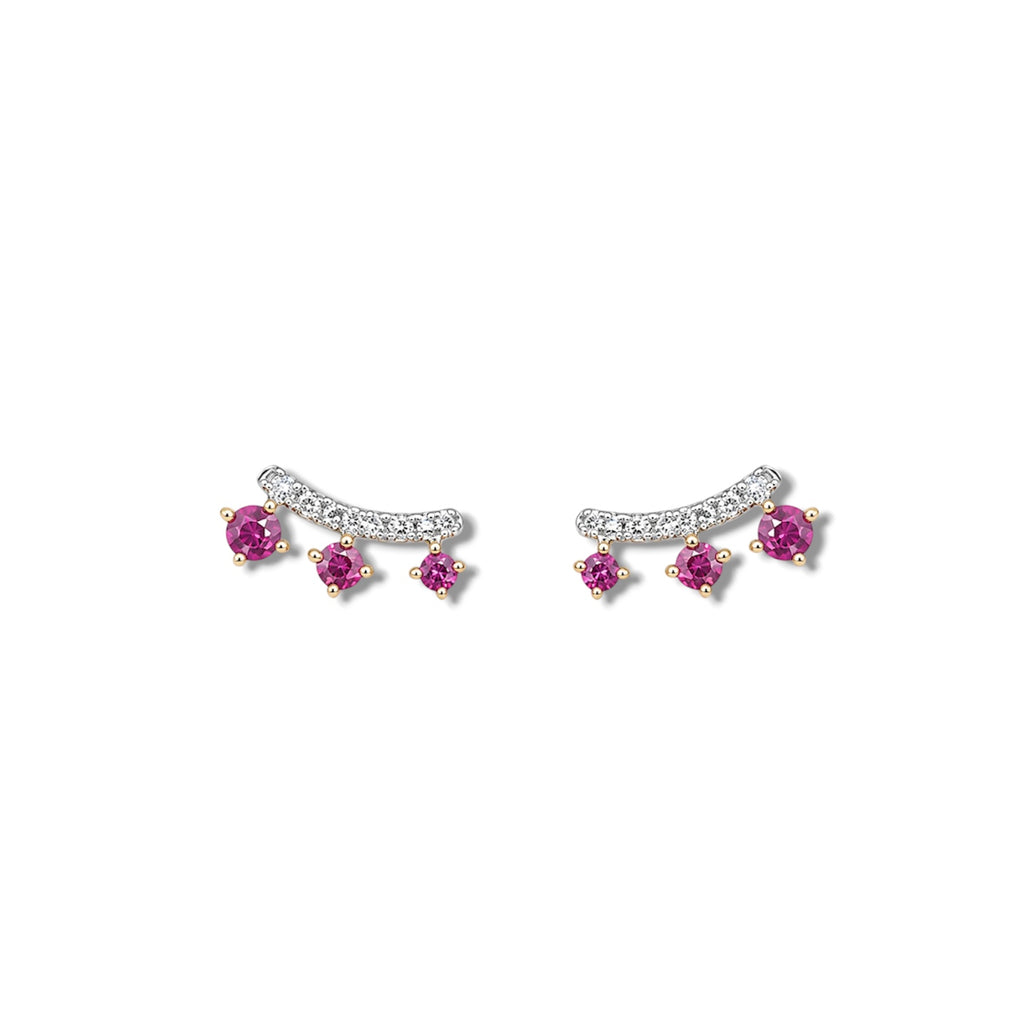 Ruby Crown Mini Studs