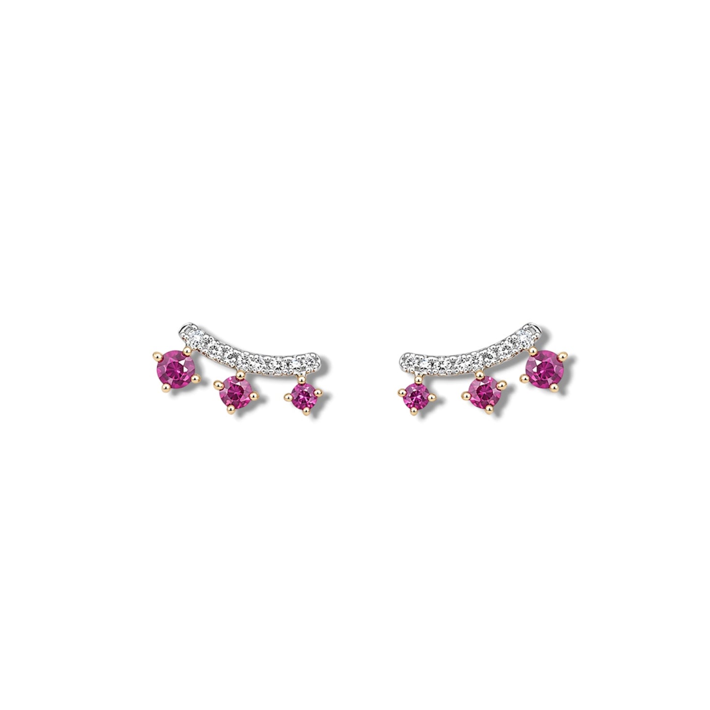 Ruby Crown Mini Studs
