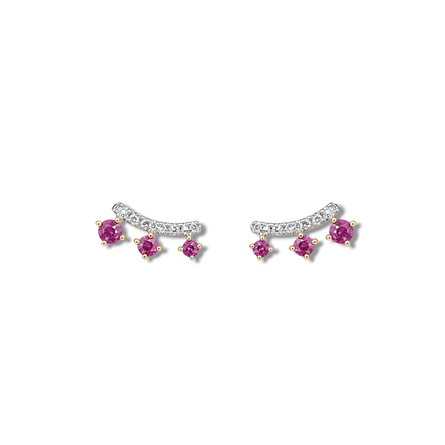 Ruby Crown Mini Studs