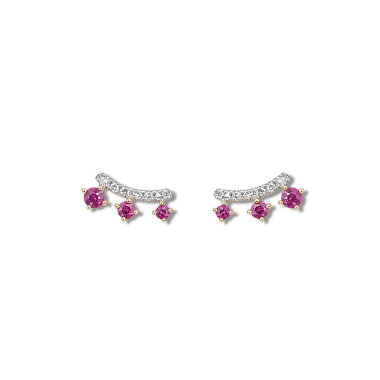 Ruby Crown Mini Studs