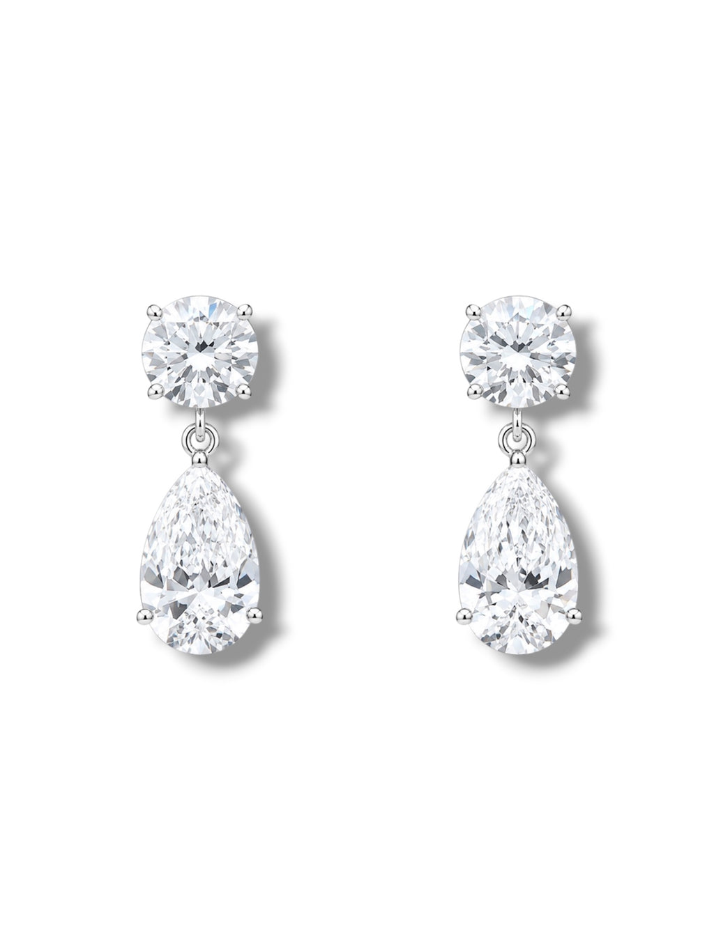 6ct Pear Drop Earrings