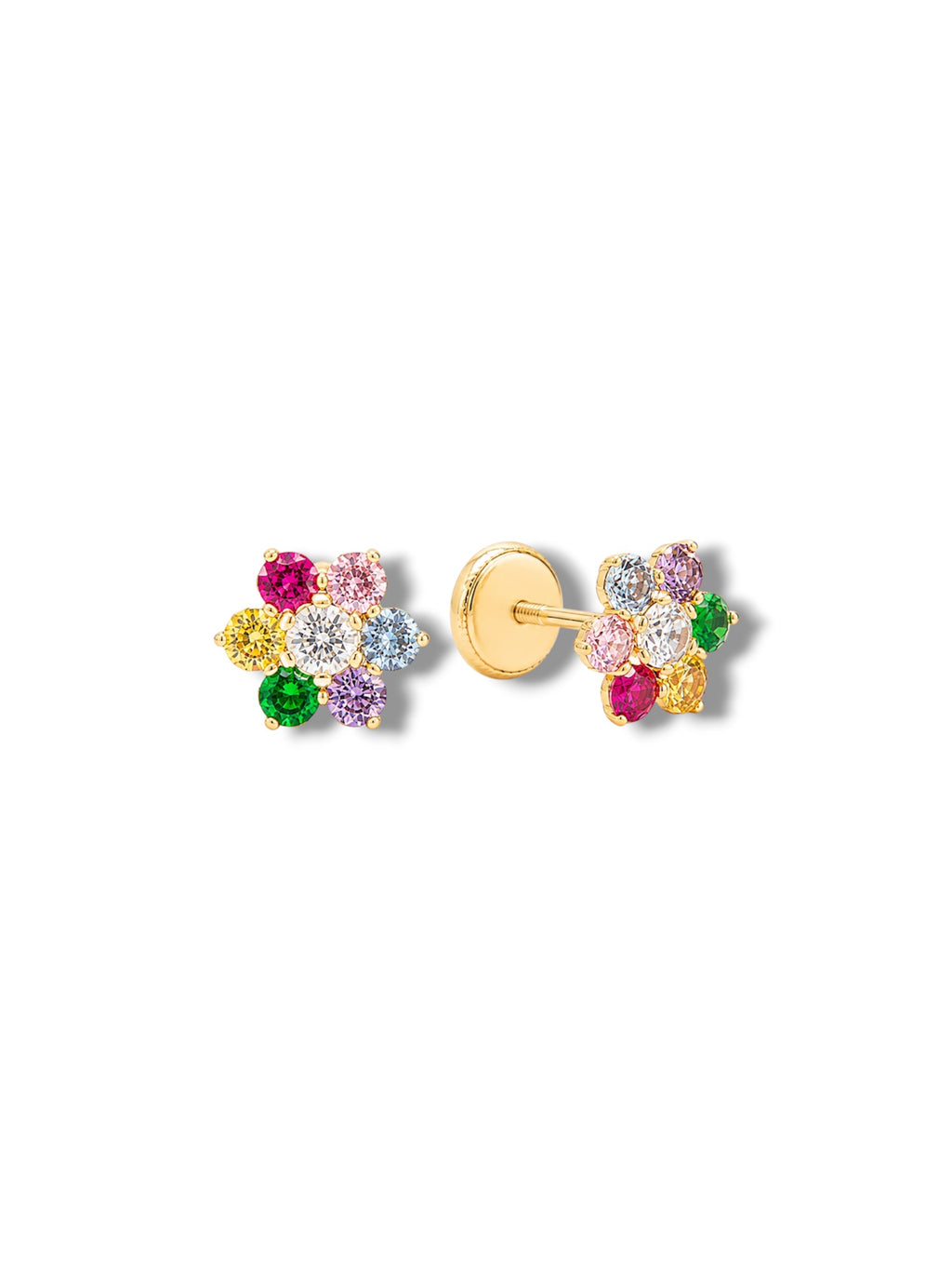 Baby Flower Studs in Multicolor