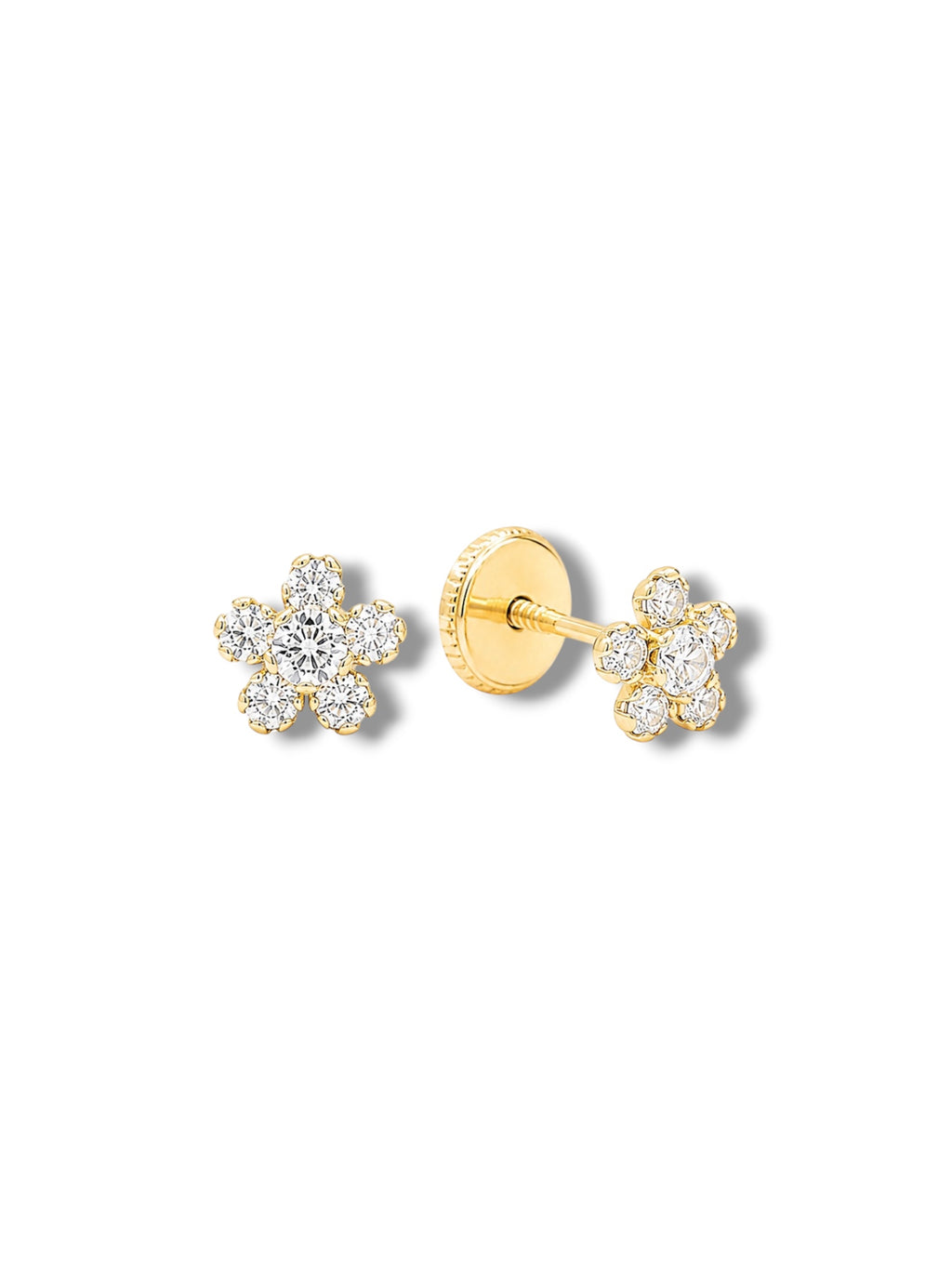 Baby Flower Studs in White