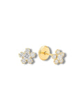 Baby Flower Studs in White