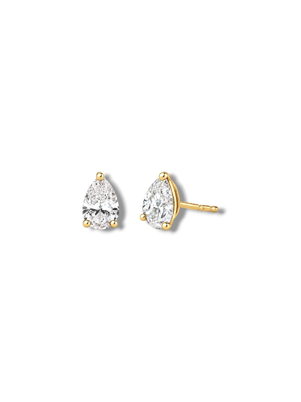 1.3ctw Pear Cut Studs