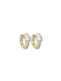 Pavé Pear Hoops