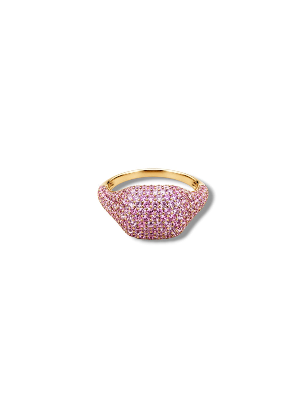 Pink Signet Pinky Ring