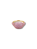 Pink Signet Pinky Ring