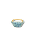 Blue Signet Pinky Ring