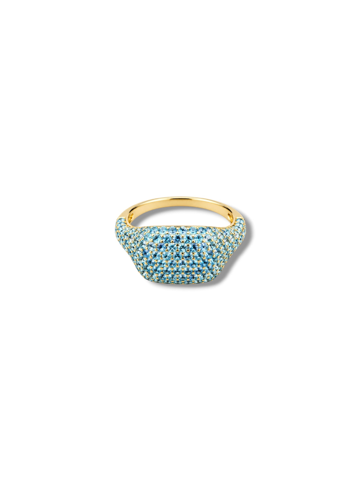 Blue Signet Pinky Ring