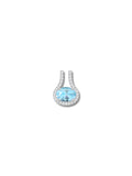 Aquamarine Halo Pendant