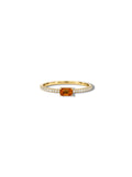 Orange Sapphire Pavé Ring