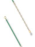 Emerald Paperclip Tennis Bracelet
