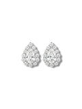 2ctw Pear Halo Studs