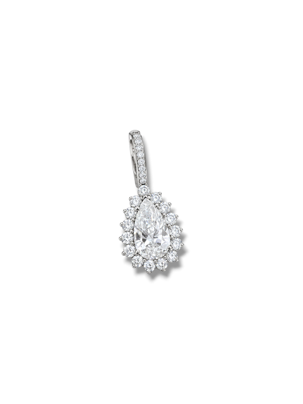 Pear Halo Pendant