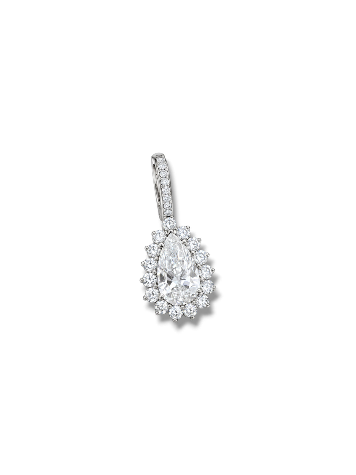 Pear Halo Pendant