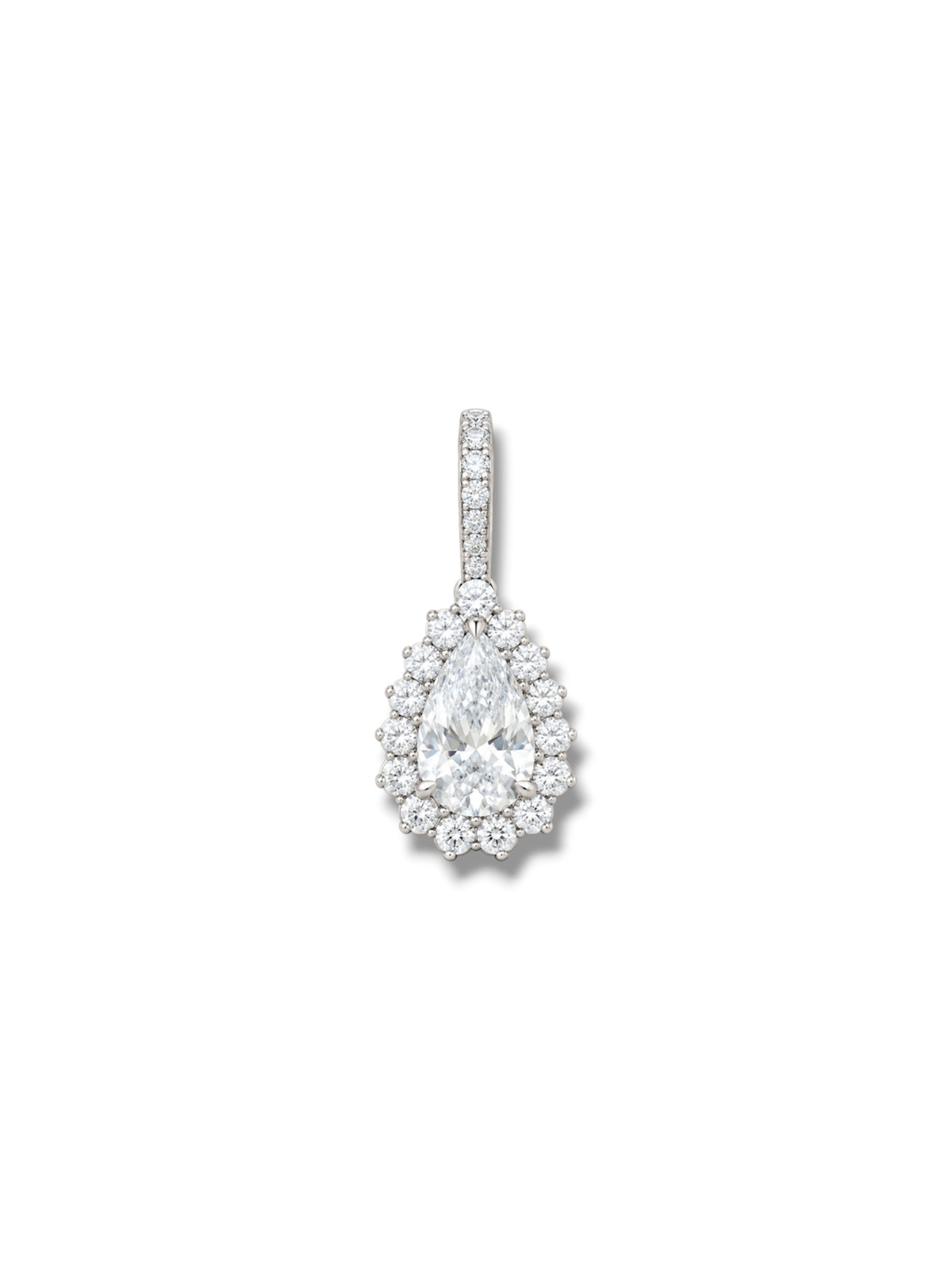 Pear Halo Pendant