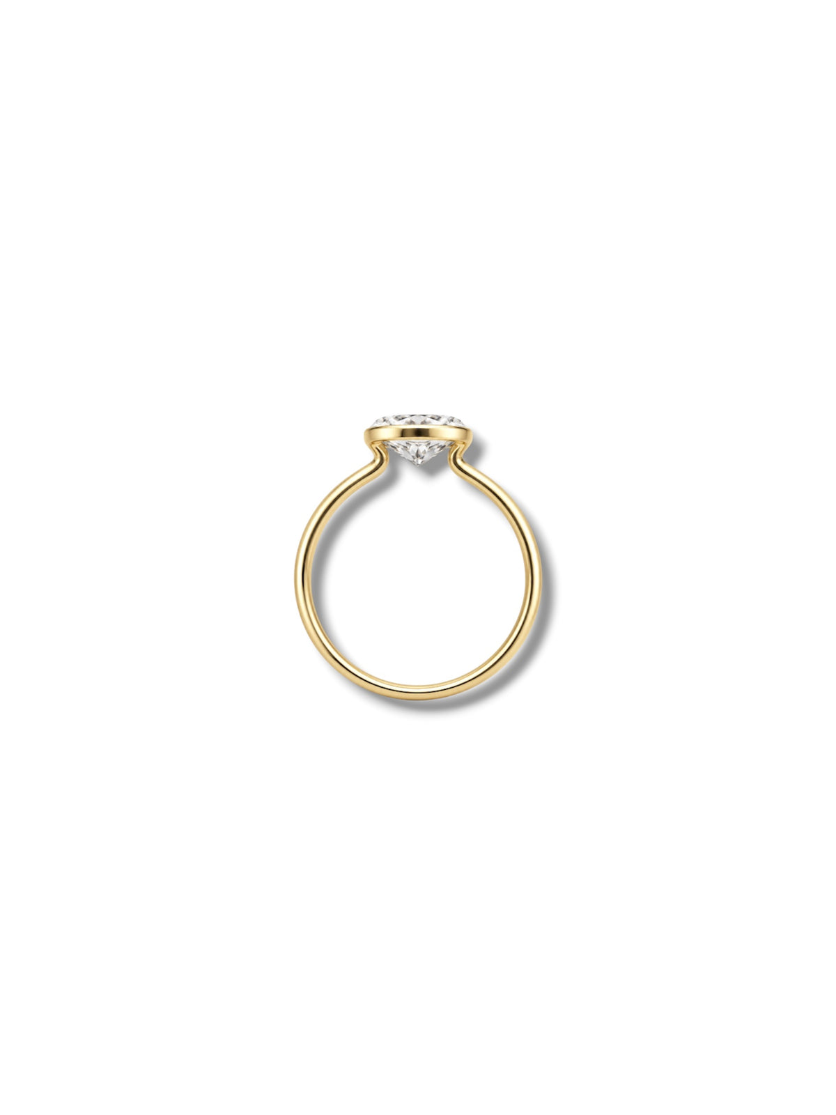 2ct Oval Half Bezel Ring