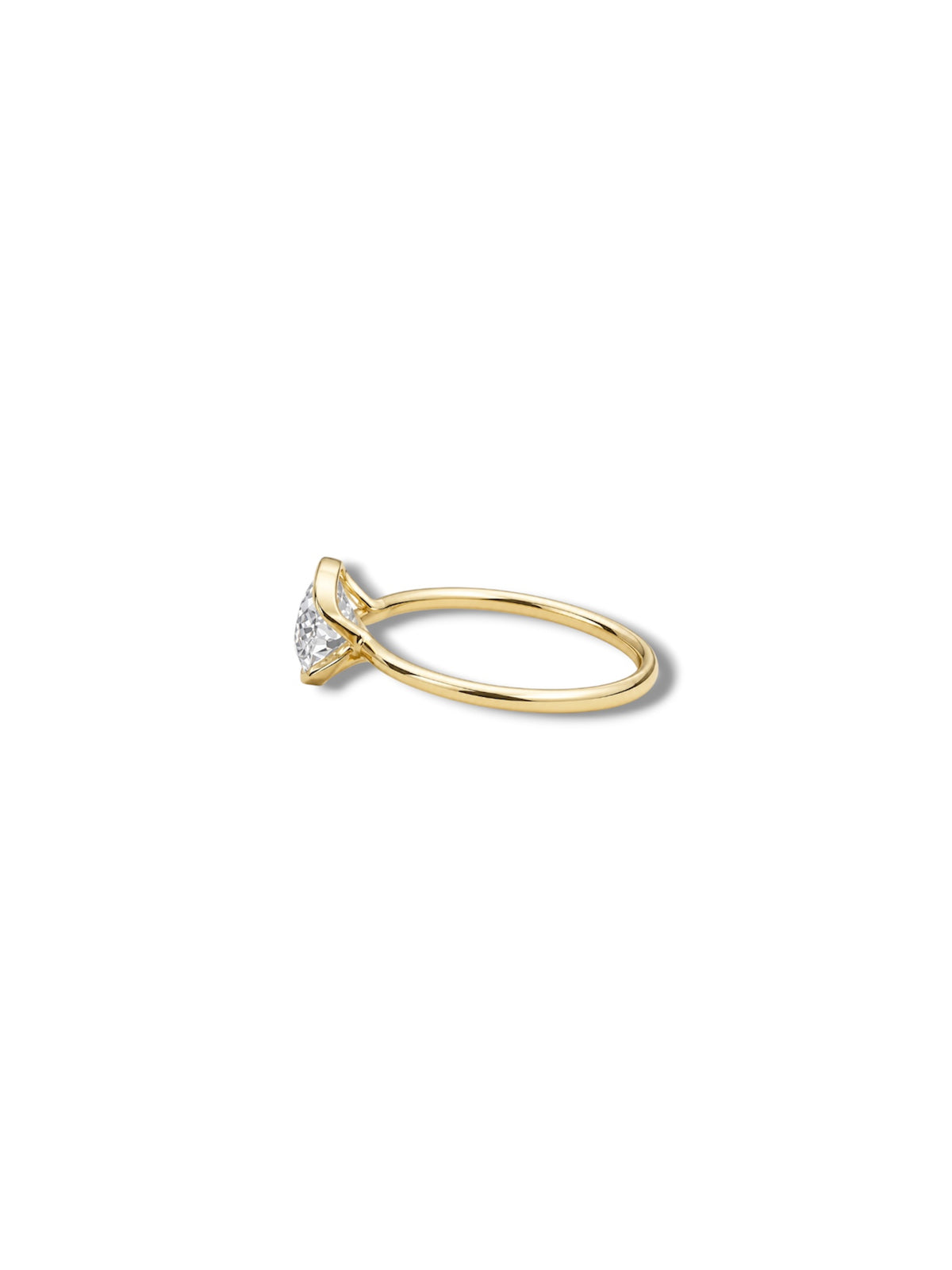 2ct Oval Half Bezel Ring