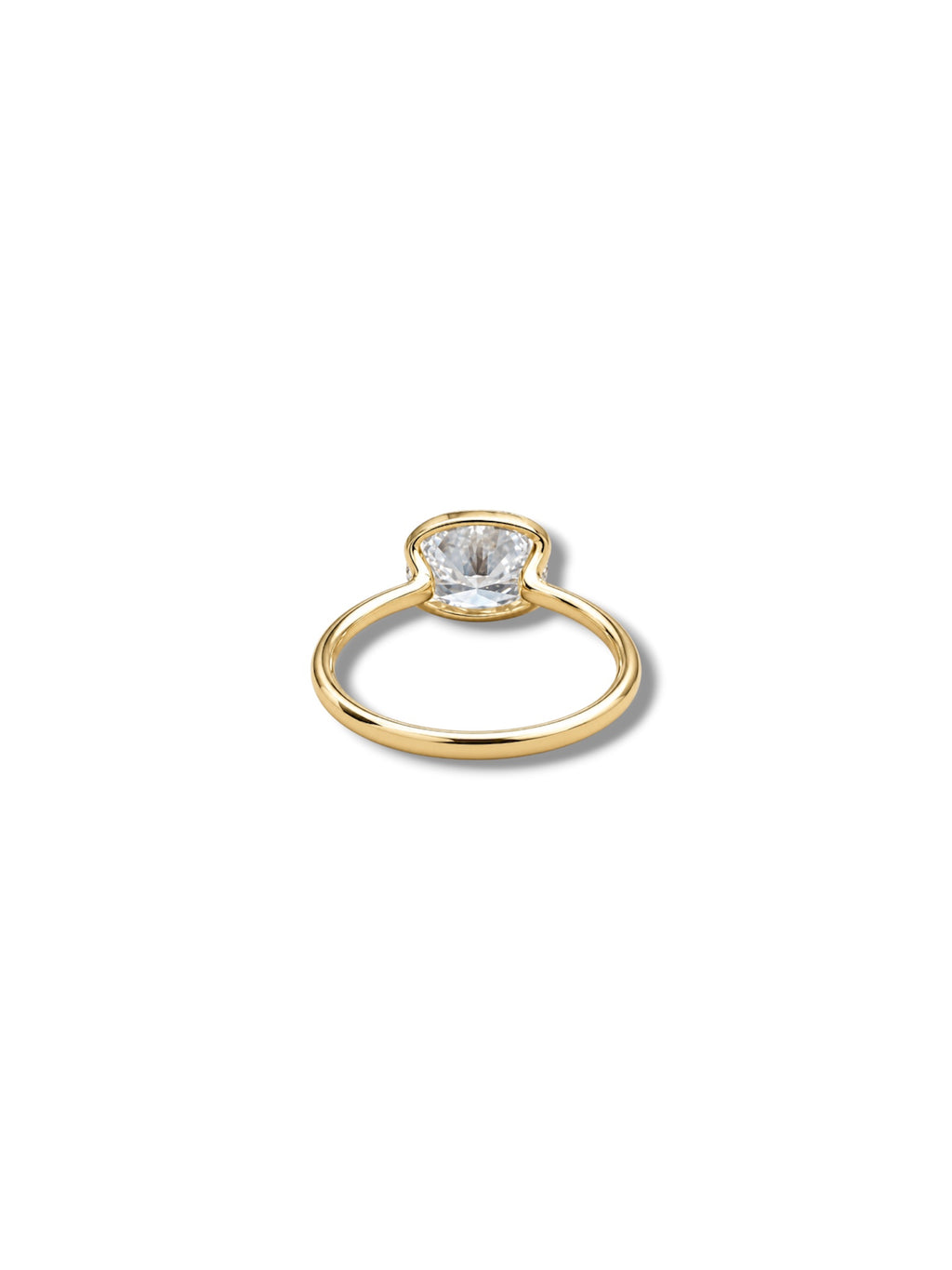 2ct Oval Half Bezel Ring