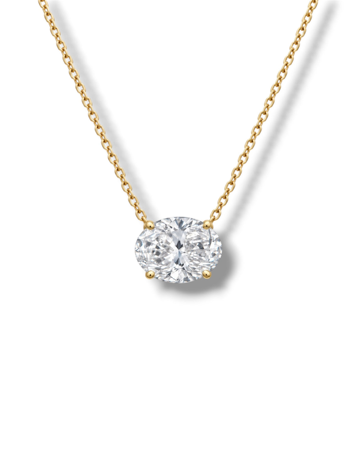 5ct Oval Solitaire Necklace