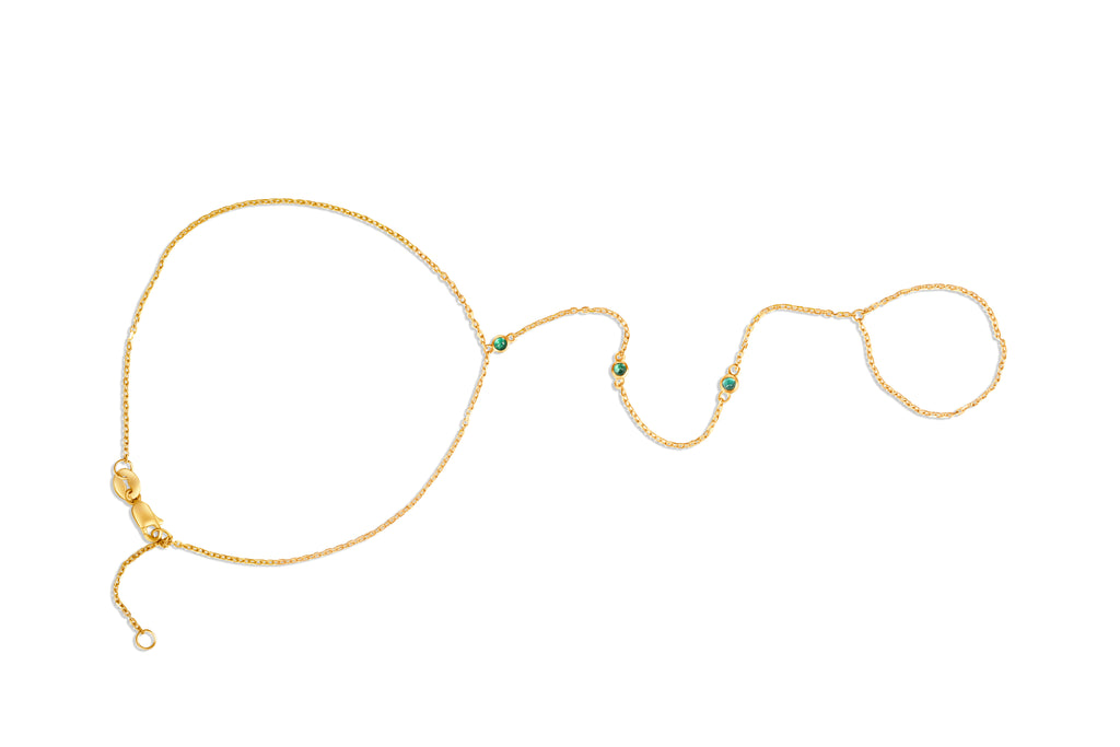 Giada Hand Chain Emerald