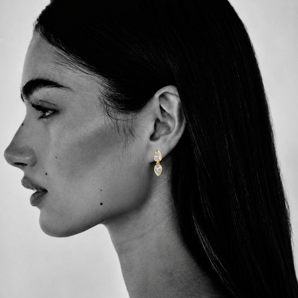 Double Take Studs in Pear