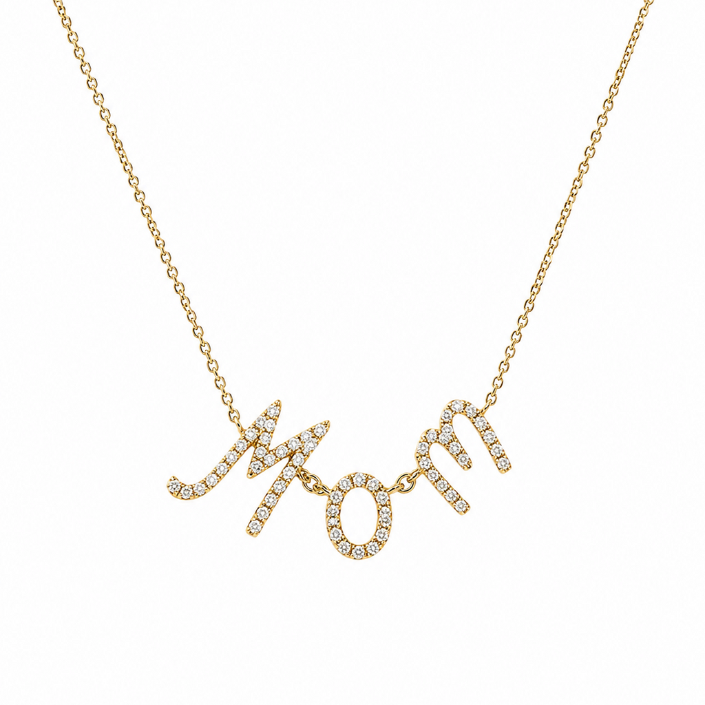 Mom Cursive Necklace