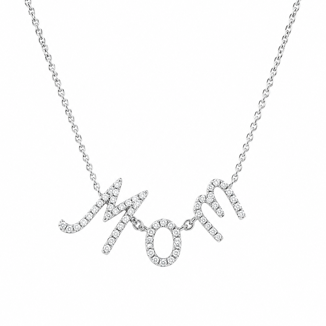 Mom Cursive Necklace