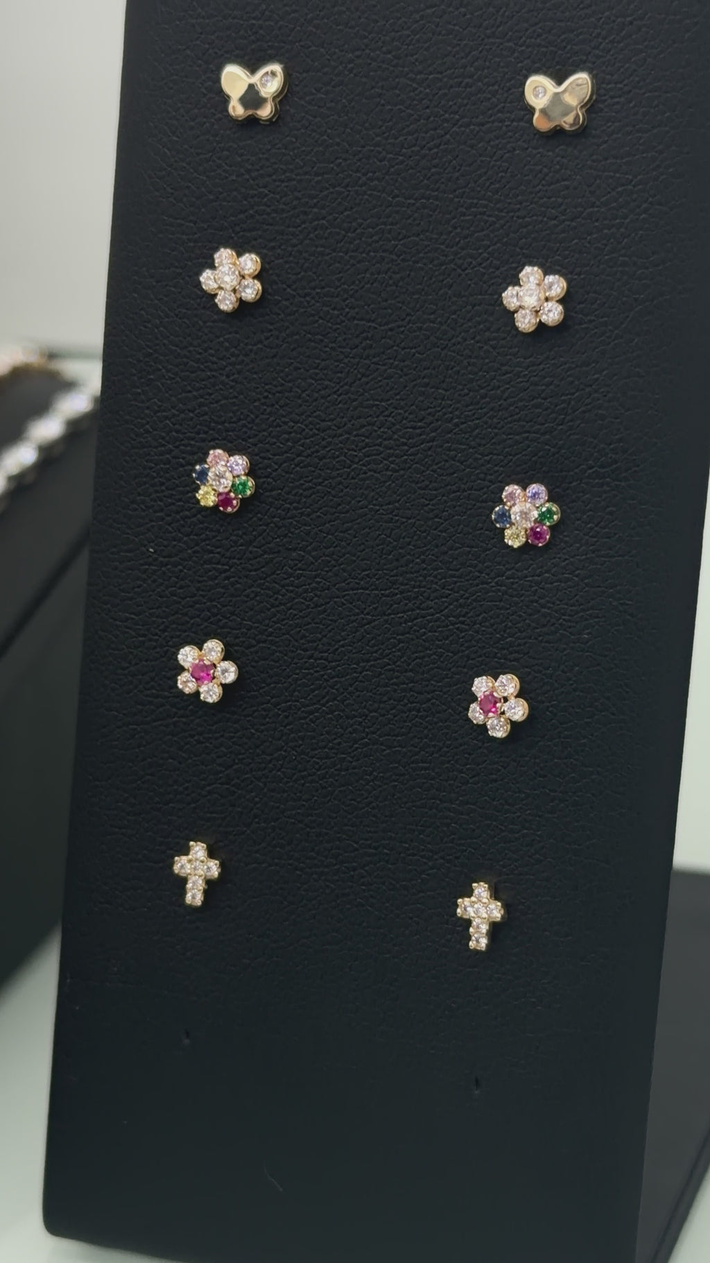 Baby Flower Studs in Multicolor