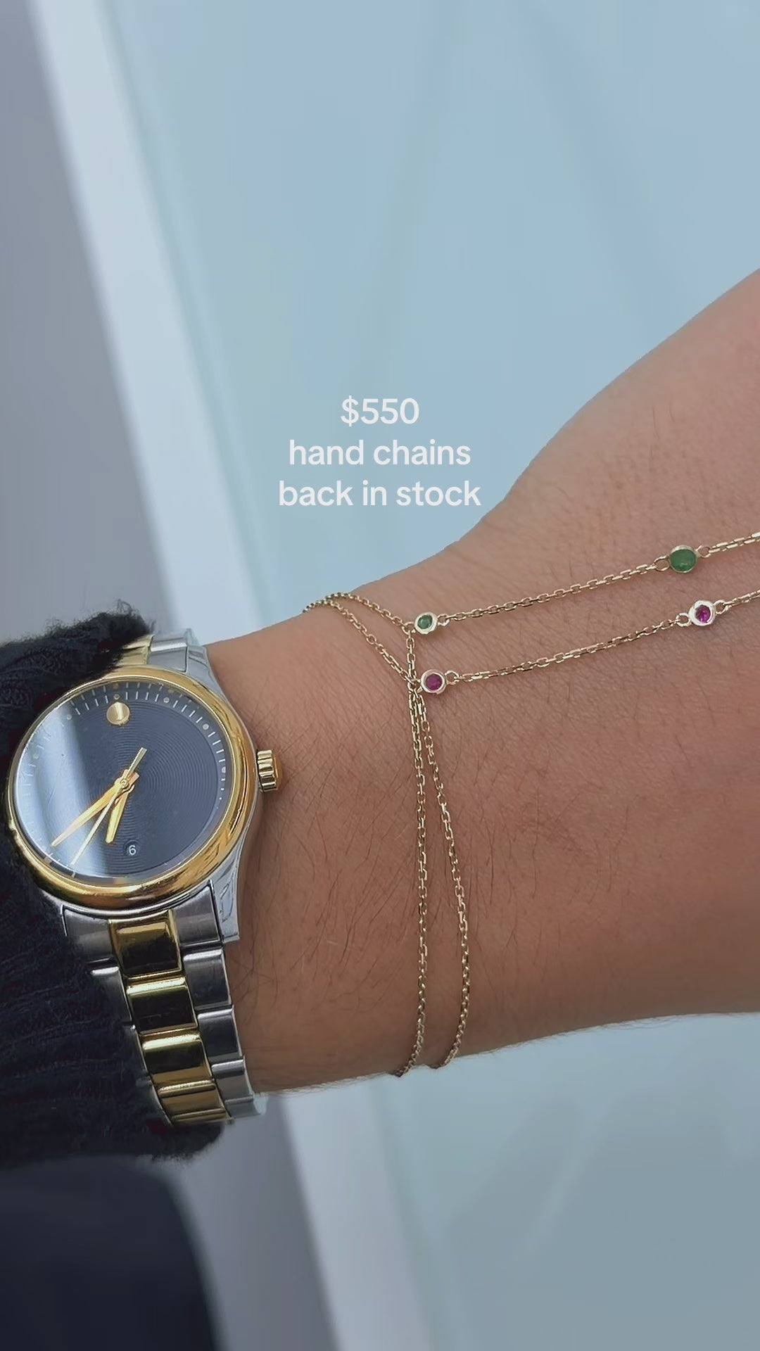 Giada Hand Chain Ruby