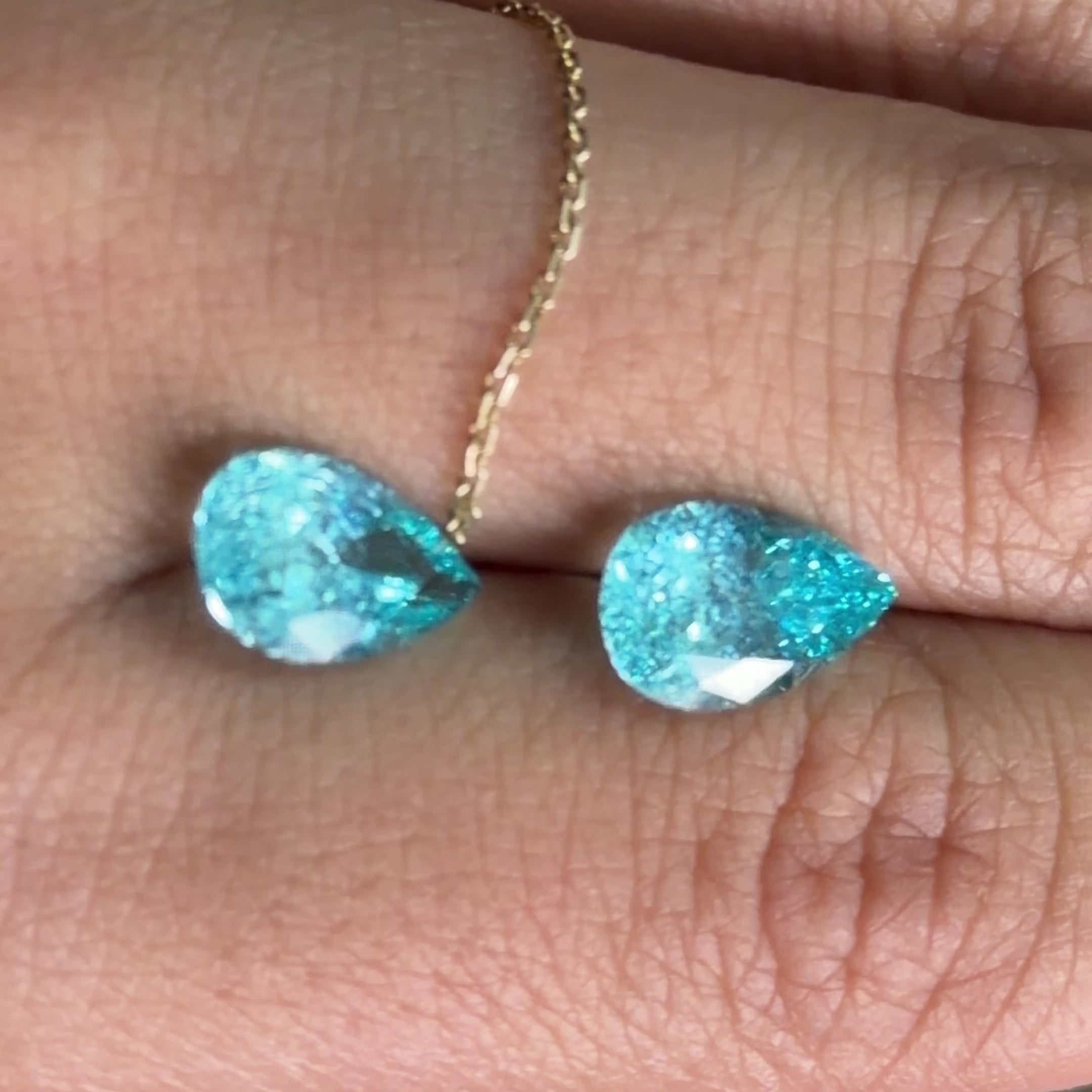 YAG Paraiba Pear 3.748ct