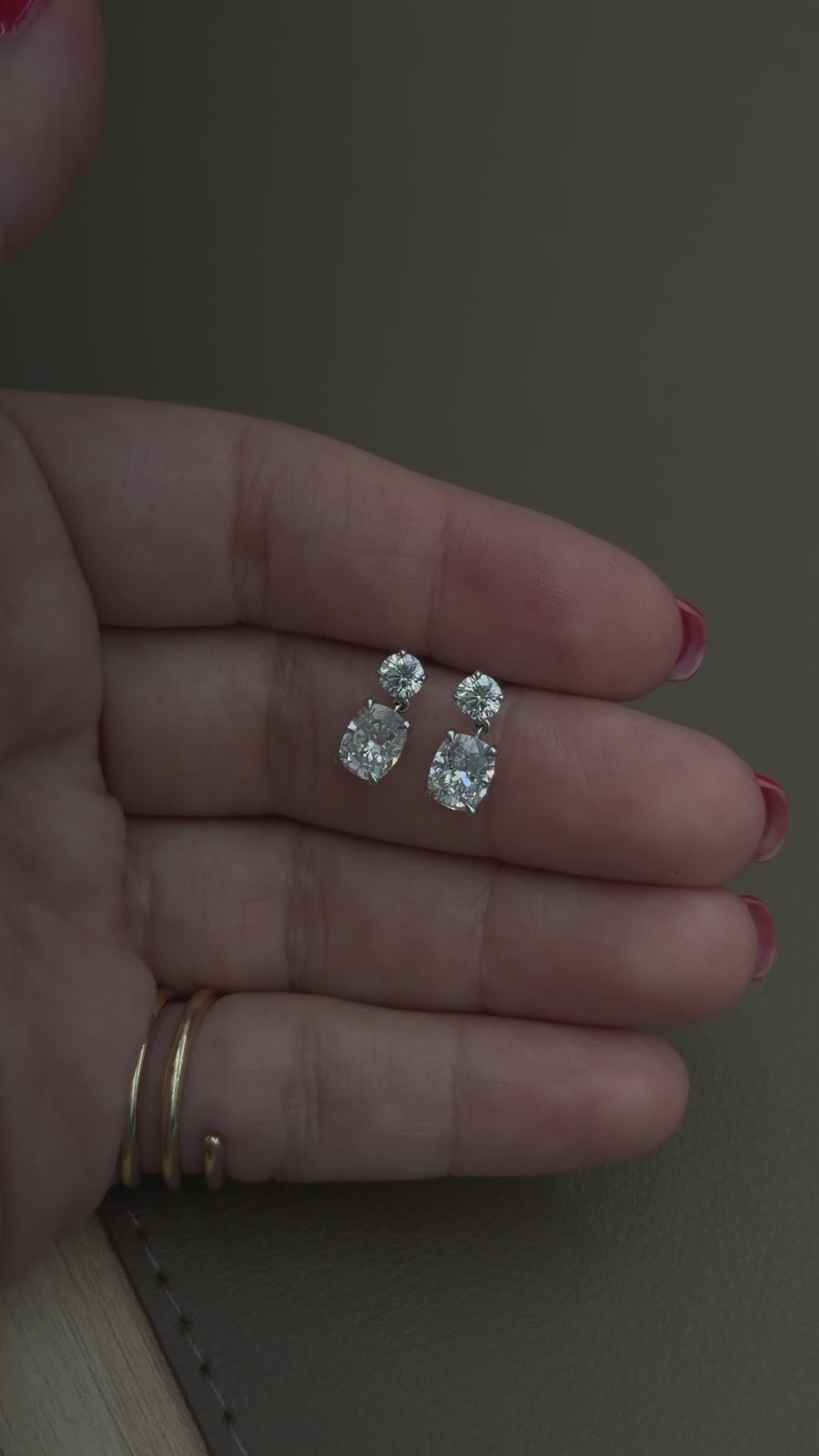 Cushion Drop Studs